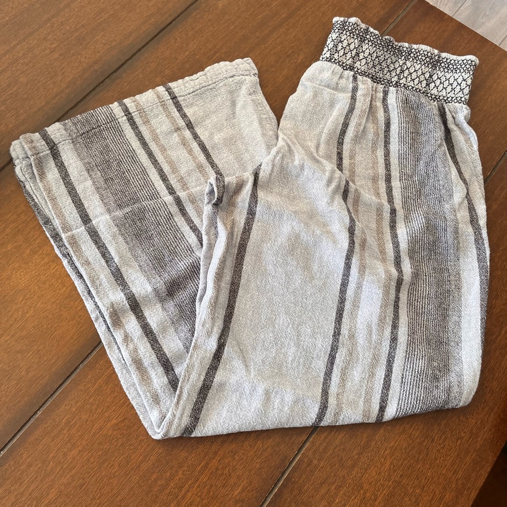 Gray Striped Lounge Pants